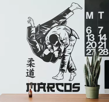 Naamstickers met judotekens - TenStickers
