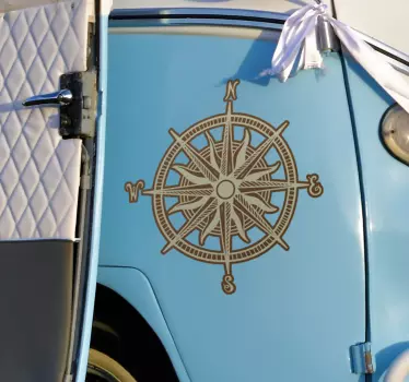 Camper sticker kompas - TenStickers
