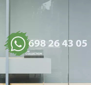 Aanwijzingen muurstickers Whatsapp social media-logo - TenStickers