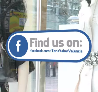 Raamsticker social media promotie - TenStickers