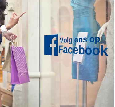 Raamsticker volg ons op Facebook - TenStickers