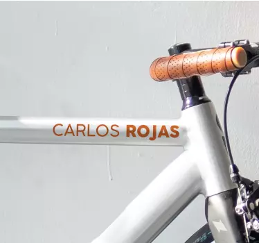 Fiets sticker aanpasbare naam - TenStickers