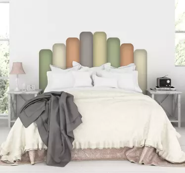 Gebogen zacht ontwerp sticker bed hoofdeinde - TenStickers