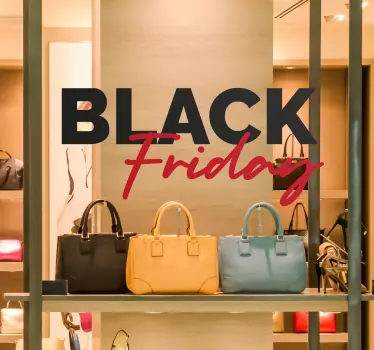Simpele black friday sticker - TenStickers
