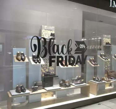Gepersonaliseerde black friday sticker etalage korting label - TenStickers