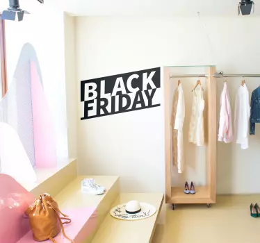Gepersonaliseerd black friday sticker etalage - TenStickers