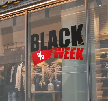 Black week sticker etalage prijskaartje - TenStickers