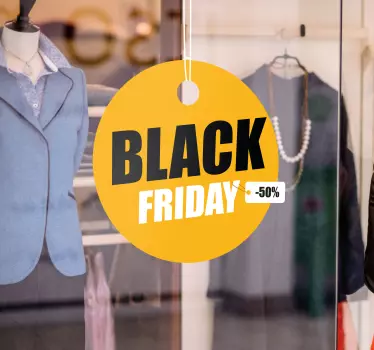 black-friday-rond-kortinskaartje - TenStickers