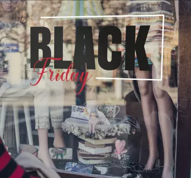 Elegante black friday sticker - TenStickers