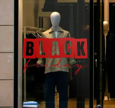 Balck friday sticker etalage uitverkoop - TenStickers