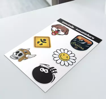 Verschillende cartoons autosticker set - TenStickers