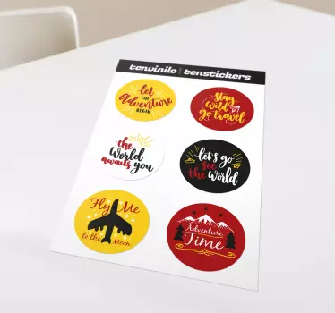 Autosticker set reizigers - TenStickers
