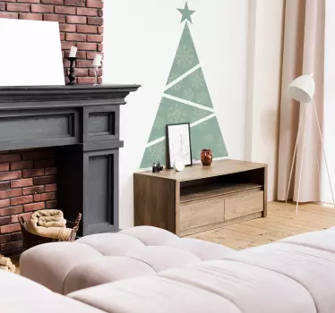 Geometrische kerst boom sticker - TenStickers