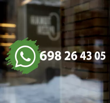 Aanwijzingen muurstickers Whatsapp social media-logo - TenStickers