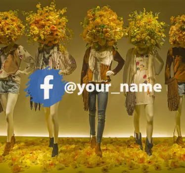 Aanwijzingen muurstickers Facebook sociale media-logo - TenStickers
