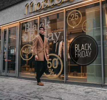 Black Friday sticker etalage promo - TenStickers