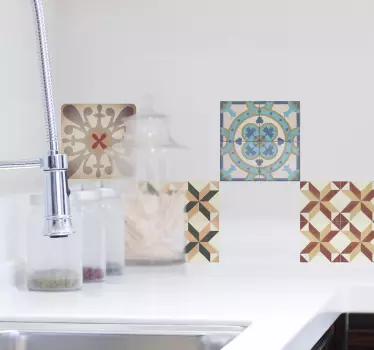 Tegelstickers keuken hydraulische mozaïek - TenStickers