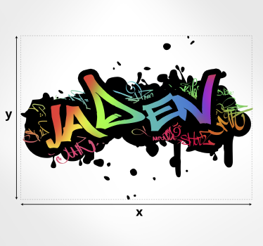 Muursticker kinderkamer naam graffiti - TenStickers