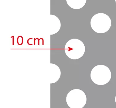 Doorschijnende raamsticker met polka dot patroon - TenStickers