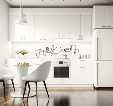 Muursticker keuken keukengerei - TenStickers