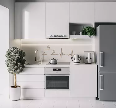 Muursticker keuken koffie is leven - TenStickers