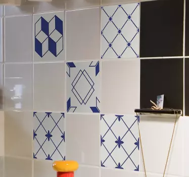 Tegelstickers keuken geometrisch ontwerp - TenStickers