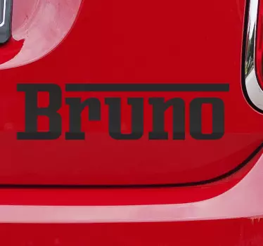 Gepersonaliseerde autosticker Ferrari naam personaliseren - TenStickers