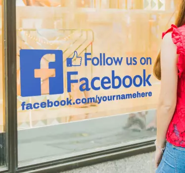 Sticker Facebook follow us - TenStickers