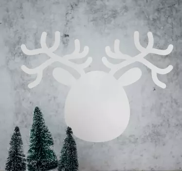 Krijtbord sticker rendier kerstmis - TenStickers