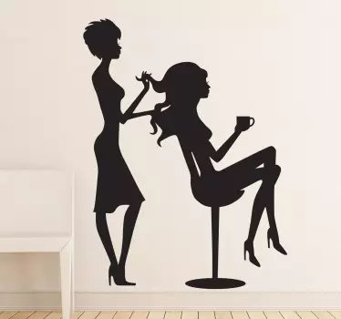 Sticker kapper coiffeur haren - TenStickers