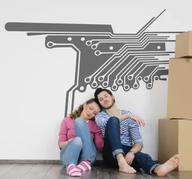 Sticker circuit van electriciteit - TenStickers