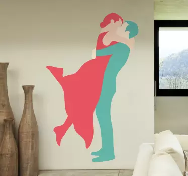 Romantische kus sticker - TenStickers