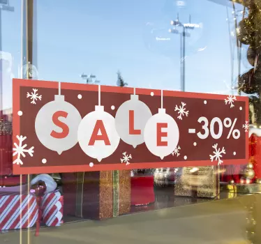 Sticker kerst promotie - TenStickers