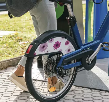 Fiets sticker Gerbera - TenStickers