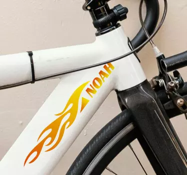 Fiets sticker gepersonaliseerd met naam - TenStickers