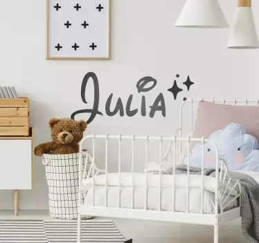 Naam met sterren Muursticker kinderkamer - TenStickers