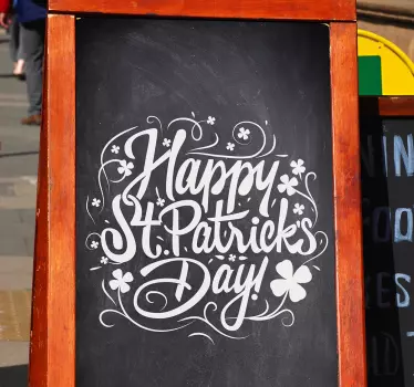 Vrolijke st. Patrick's day etalage sticker - TenStickers