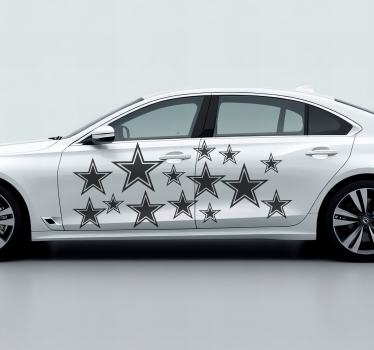 Autosticker met tuning sterren - TenStickers