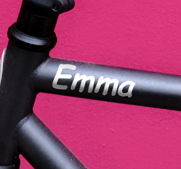 Handgeschreven stijl Fiets naamsticker - TenStickers