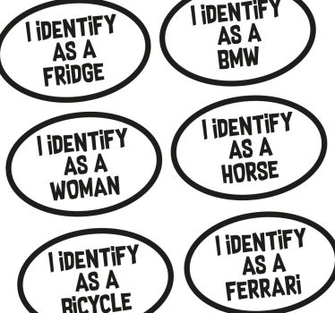 Ik identificeer mij als autosticker - TenStickers
