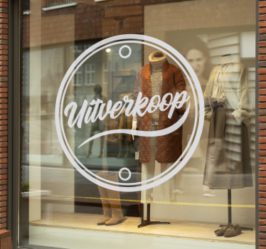 Uitverkoop cirkel sticker winkeletalage  - TenStickers