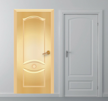 Gouden Deur Muursticker - TenStickers