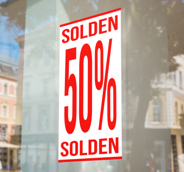 Aanbieding op langwerpig formaat korting sticker - TenStickers