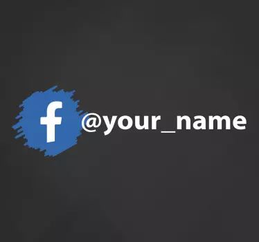 Aanwijzingen muurstickers Facebook sociale media-logo - TenStickers