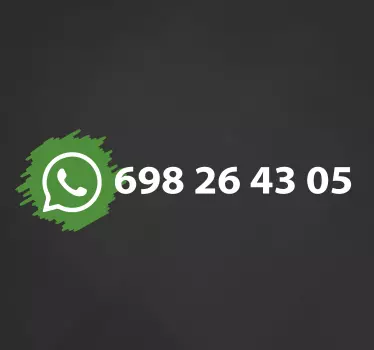 Aanwijzingen muurstickers Whatsapp social media-logo - TenStickers
