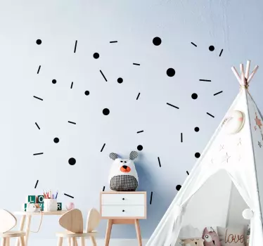 Abstract stippenpatroon sticker geometrische vormen - TenStickers