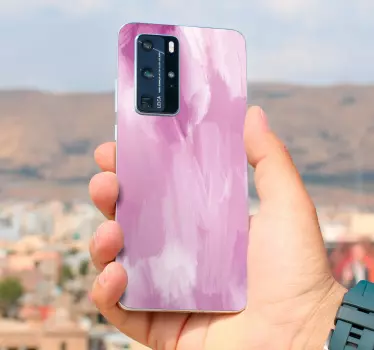 Abstracte roze kleur huawei sticker - TenStickers