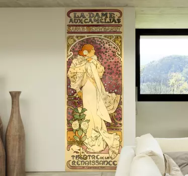 Alfons Mucha muursticker woonkamer - TenStickers