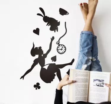Alice in wonderland sprookjes stickers - TenStickers