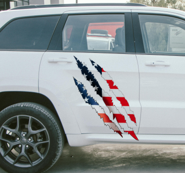 Amerikaanse vlag auto sticker - TenStickers